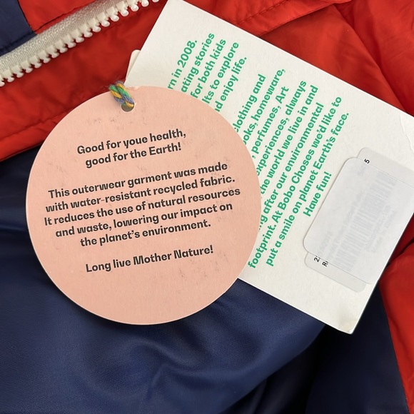 Anthropologie NWT BOBO CHOSES Colorblocked Retro Puffer Jacket/Vest size S. - Picture 10 of 10